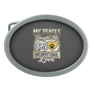 Beagle Unconditional Love Dog Owner Belt Buckle