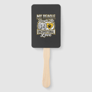 Beagle Unconditional Love Dog Owner Hand Fan