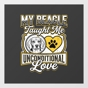 Beagle Unconditional Love Dog Owner Window Cling