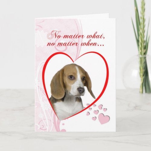 Beagle Valentine Holiday Card