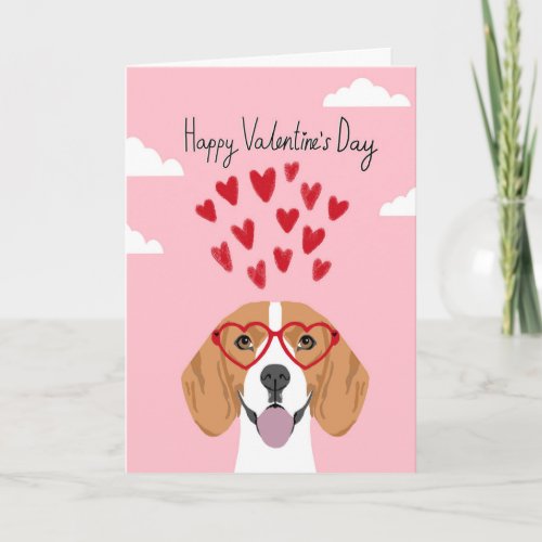 Beagle Valentines day card