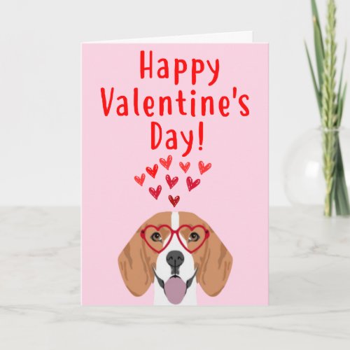 Beagle Valentines Day Card