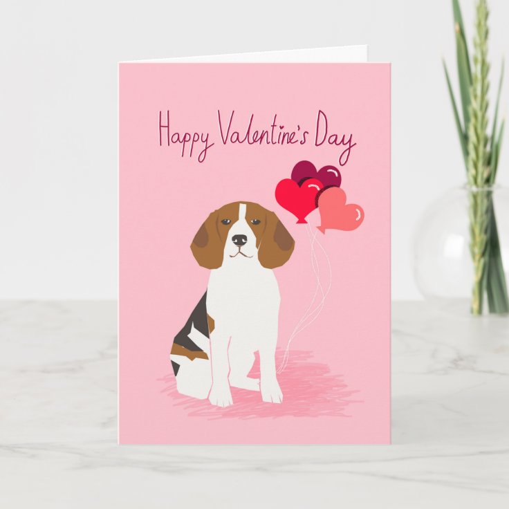 beagle valentines day card