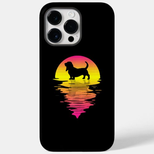 Beagle Vintage Retro Pink 80s Sunset Beagle Dog Case_Mate iPhone 14 Pro Max Case