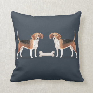 Beagle Vs Beagle Throw Pillow