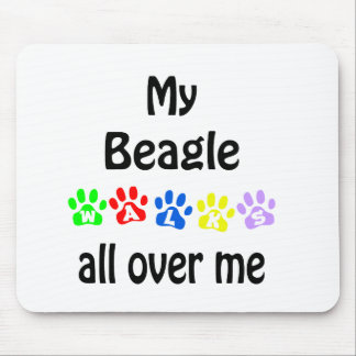 Beagle Walks Design Mouse Pad