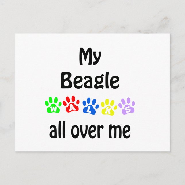 Beagle Walks Design Postcard (Front)
