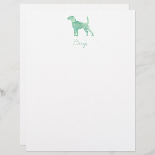 Beagle Watercolor Design (Front/Back)