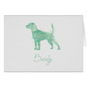 Beagle Watercolor Design (Front Horizontal)