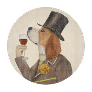 Beagle Wine Snob Cutting Board