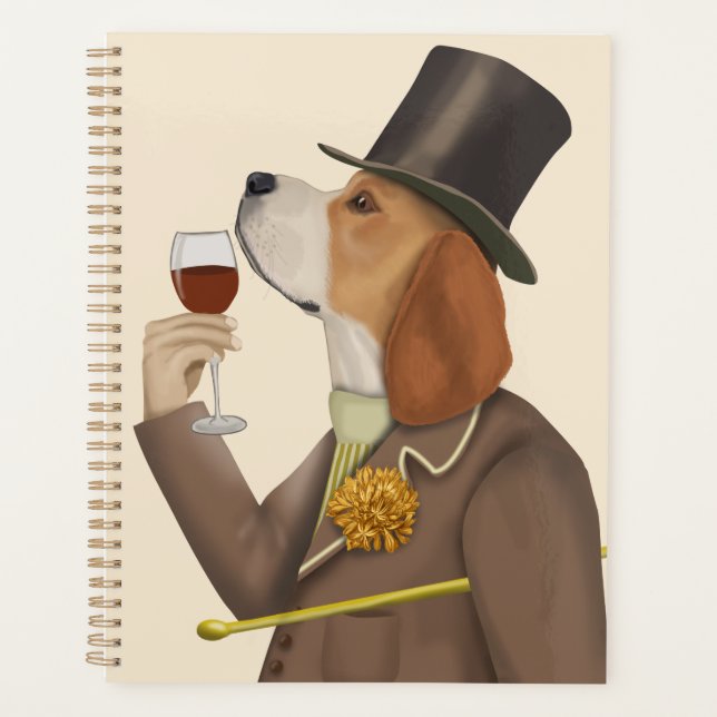 Beagle Wine Snob Planner (Front)