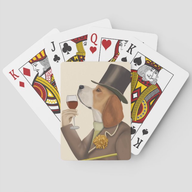 Beagle Wine Snob Poker Cards (Back)