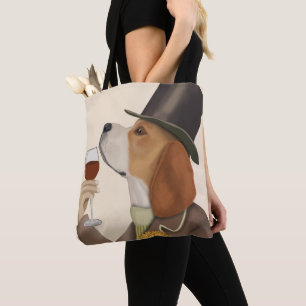 Beagle Wine Snob Tote Bag
