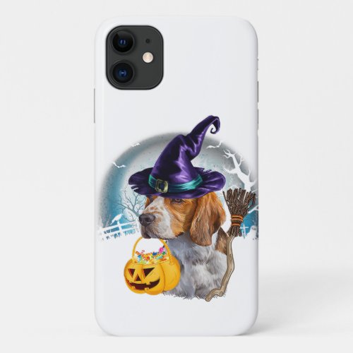 Beagle Witch Halloween Costume Pumpkin Dog Lover  iPhone 11 Case