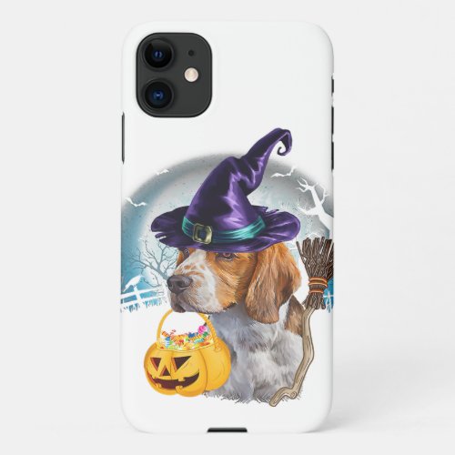 Beagle Witch Halloween Costume Pumpkin Dog Lover  iPhone 11 Case