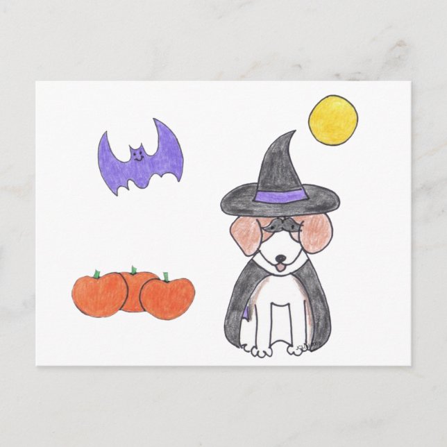 Beagle Witch Postcard (Front)