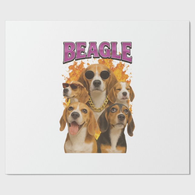 Beagle          wrapping paper (Flat)