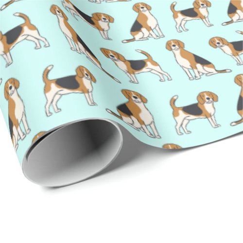 Beagle Wrapping Paper_ PICK YOUR COLOR Wrapping Paper