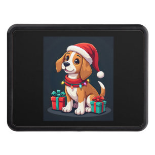 Beagle Xmas Lighting Santa Beagle Dog Christmas Ta Hitch Cover