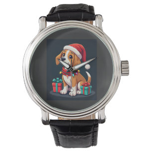Beagle Xmas Lighting Santa Beagle Dog Christmas Ta Watch