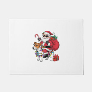 Beagle Xmas Lighting Santa Riding Beagle Dog Chris Doormat