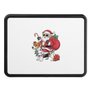 Beagle Xmas Lighting Santa Riding Beagle Dog Chris Hitch Cover