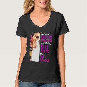 Beagles Are A Girls Best Friend Dog Mama Mothers D T-Shirt