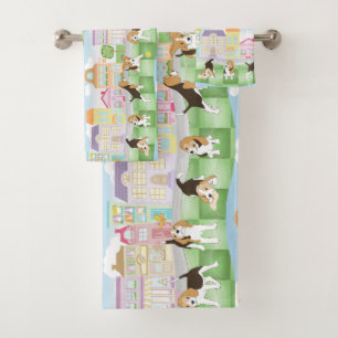 Beagles Bath Towel Set