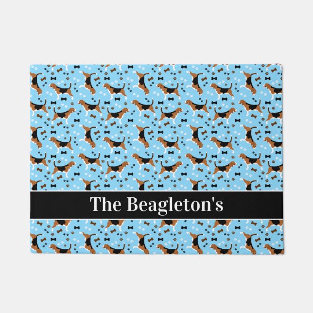 Beagles Cute Beagle Dog Personalized Doormat (Front)