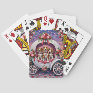 Beagles Dog Valentine's Day  Poker Cards