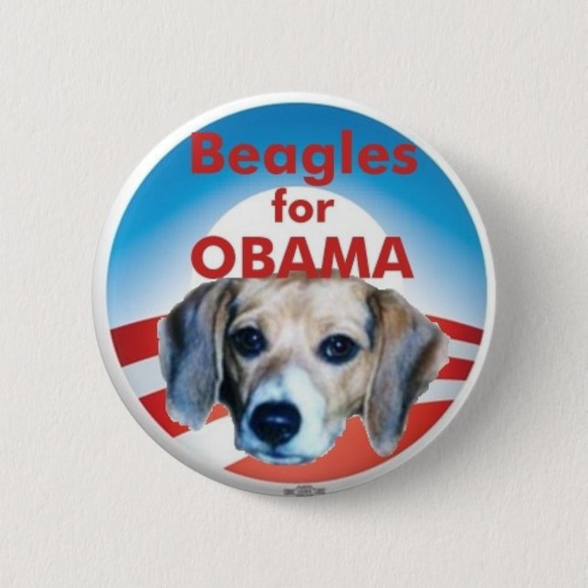 Beagles for Obama Button (Front)