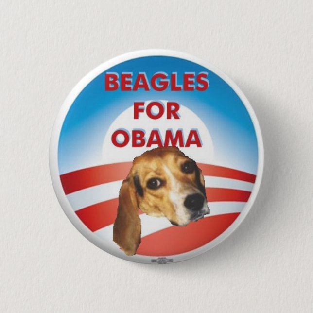 Beagles for Obama Button (Front)