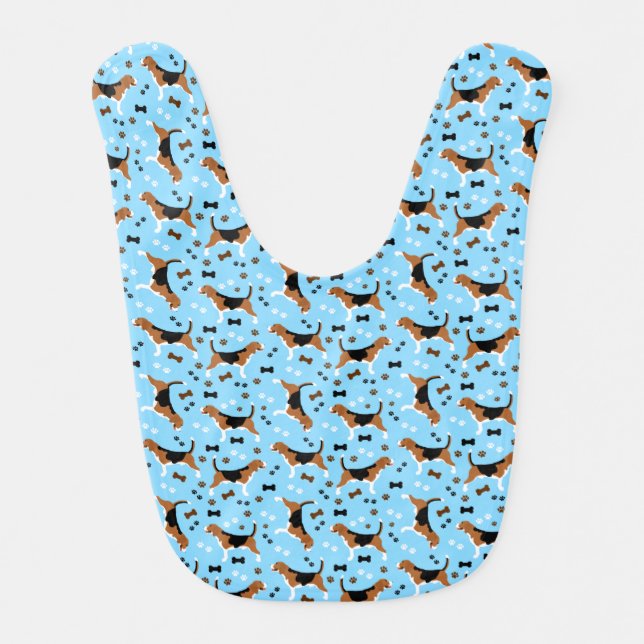 Beagles Hound Dog Beagle Cute Pattern Baby Bib (Front)