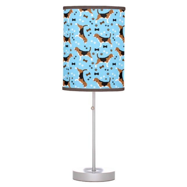 Beagles Hound Dog Beagle Pattern Cute Table Lamp (Front)