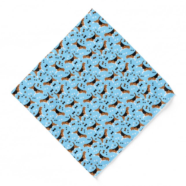 Beagles Hound Dogs Beagle Cute Pattern Bandana (Front)