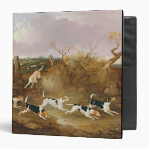 Beagles in Full Cry, 1845 (oil on canvas) 3 Ring Binder
