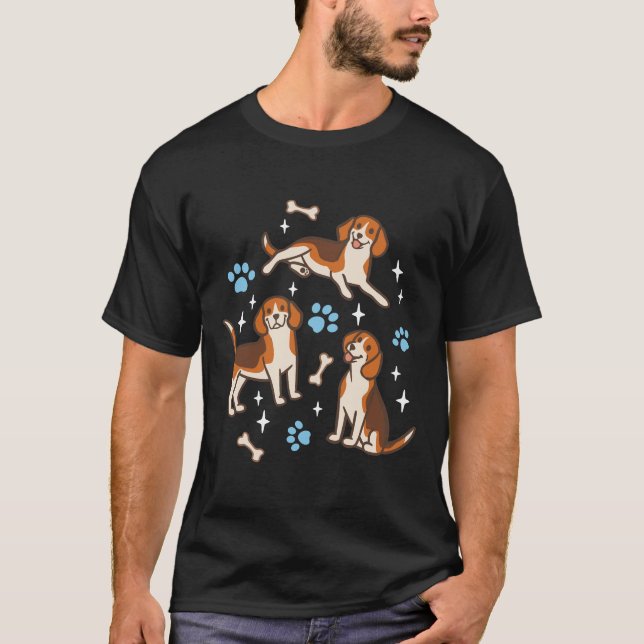 Beagles In Pink T-Shirt (Front)