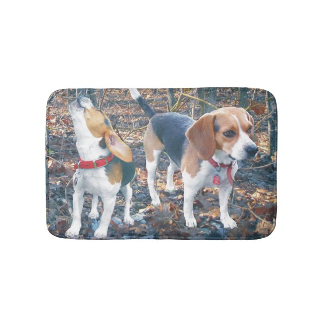 Beagles in the Woods Beagle Bath Mat (Front)