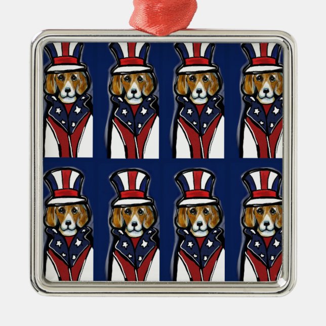 BEAGLES METAL ORNAMENT (Front)