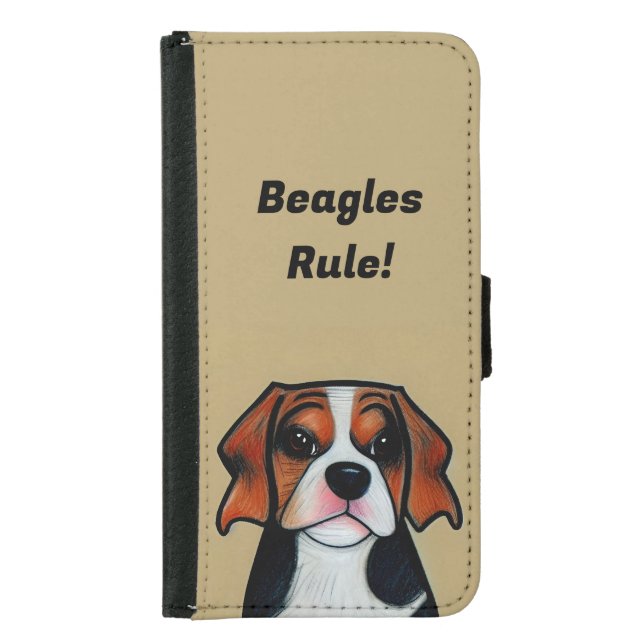 Beagles Rule! Wallet Phone Case (Front)