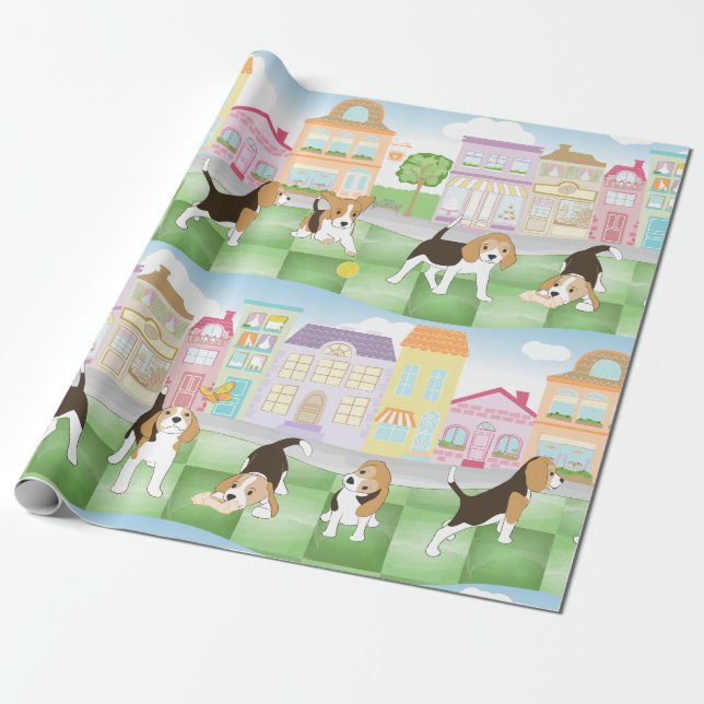Beagles Wrapping Paper (Unrolled)
