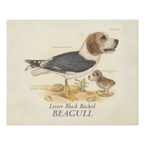 BEAGULL Bird Dog Faux Wrapped Canvas Print 