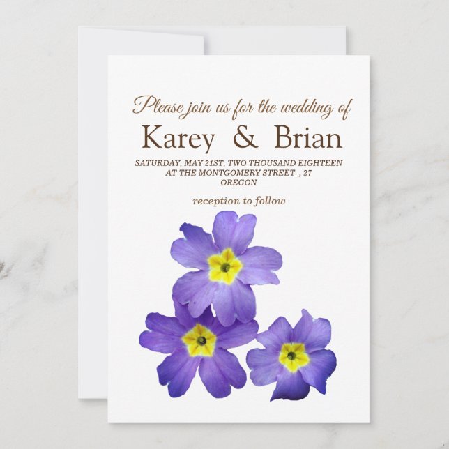 Beaitiful, Elegant Floral  Wedding Card (Front)
