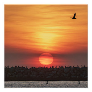 Beaitiful Sunset Colors - Marina Del Rey, CA Photo Print