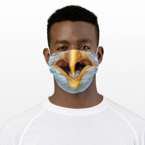 Beak _ Bald Eagle Mouth Open _ Funny Adult Cloth Face Mask