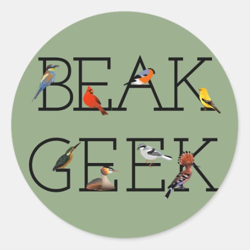 Beak Geek Classic Round Sticker
