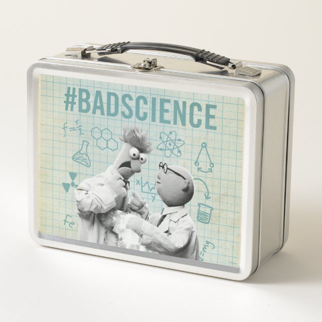 Beaker & Bunsen | #BadScience Metal Lunch Box (Front)