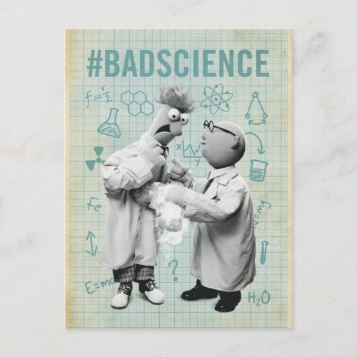 Beaker  Bunsen  BadScience Postcard