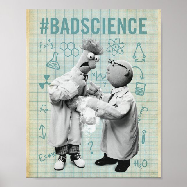 Beaker & Bunsen | #BadScience Poster (Front)