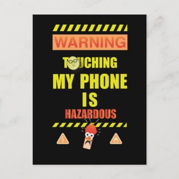 Beaker & Bunsen | Touching My Phone Is Hazardous Postcard by muppets at Zazzle
